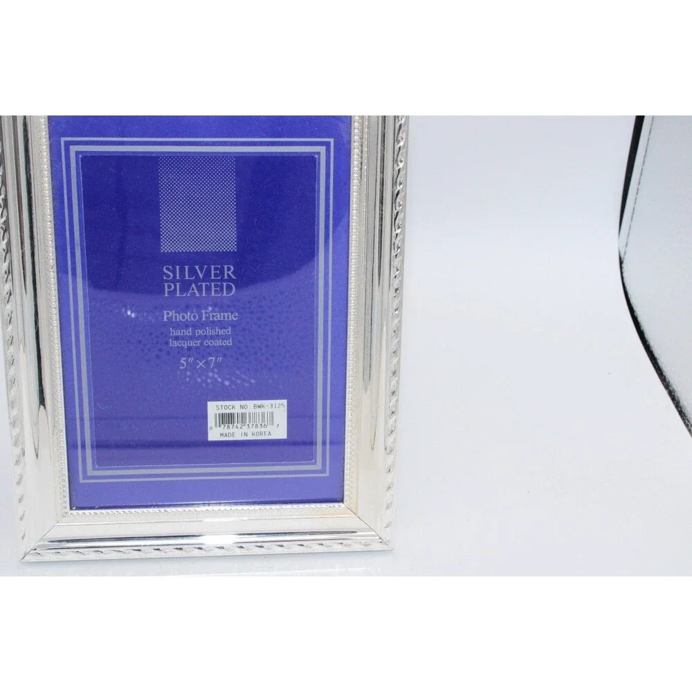 Vintage Silver Plated Picture Frame 5x7 Photograph Hand Polished Lacquer Coated